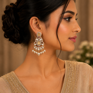 Pearl Chandbali Earrings