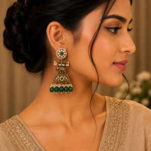 Elephant Antique Jhumka Earrings