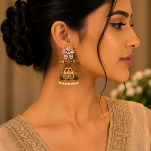 Antique Pearl Jhumka Earrings