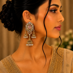 Royal Kundan Pearl Earrings
