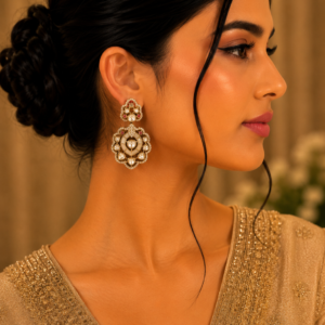 Designer Multi-Color Kundan Statement Earrings