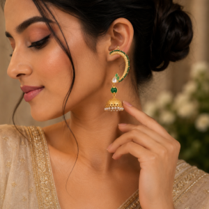 Traditional Ear Cuff Jhumka Earrings