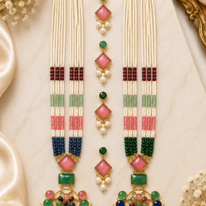 Multicolor Beaded Necklace Set