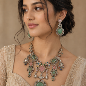 Premium Green Stone Jewelry Set